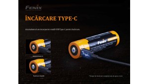 Fenix 21700 - 5000mAh - Acumulator USB Type-C - ARB-L 21-5000U